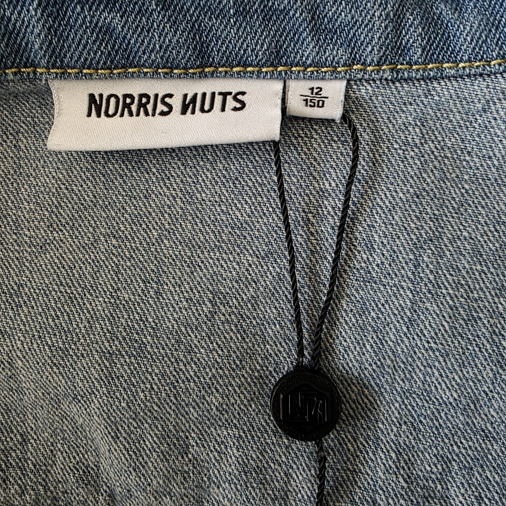 Norris Nuts Girl's Denim Jacket Multi Logo Size 12 - Picture 7 of 13